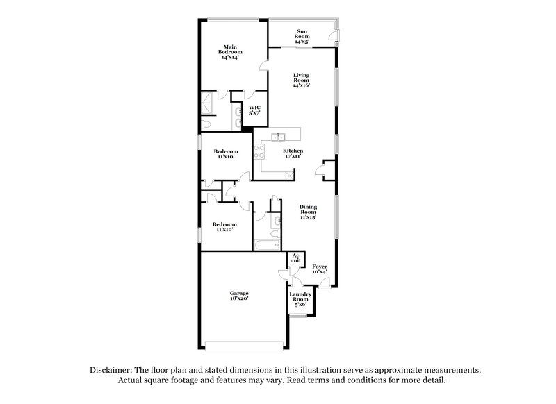 2,450/Mo, 5111 Blue Willow Way Palmetto, FL 34221 Floor Plan View