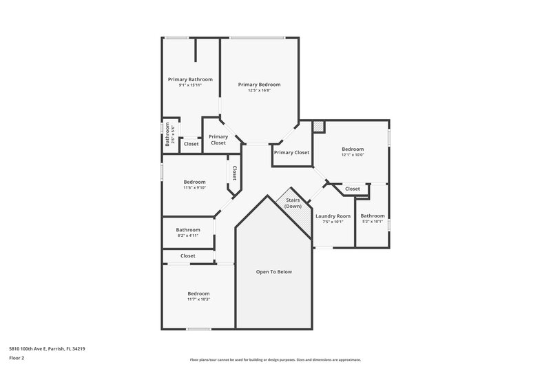 2,635/Mo, 5810 100th Ave E Parrish, FL 34219 Floor Plan View 2