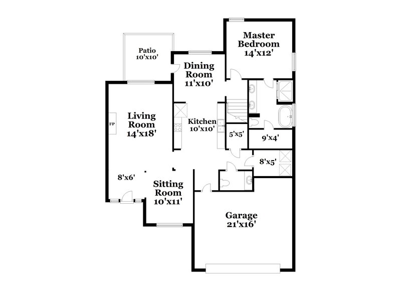 1,950/Mo, 9216 Rachel Shea Ave Olive Branch, MS 38654 Floor Plan View