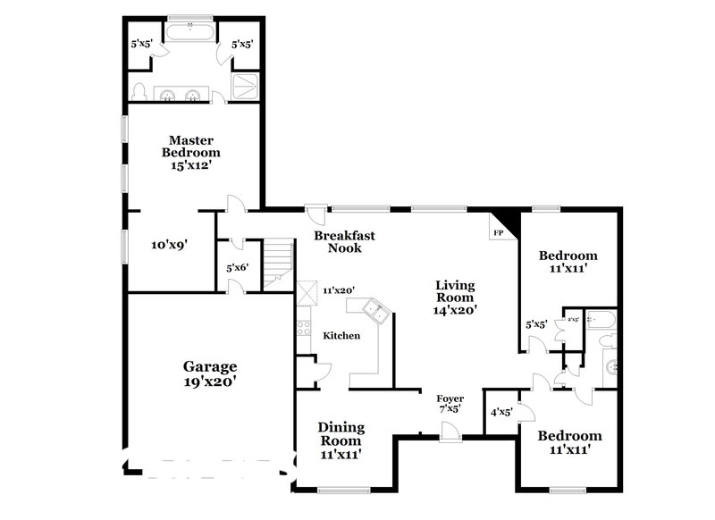 2,260/Mo, 5651 Carter Dr Southaven, MS 38672 Floor Plan View