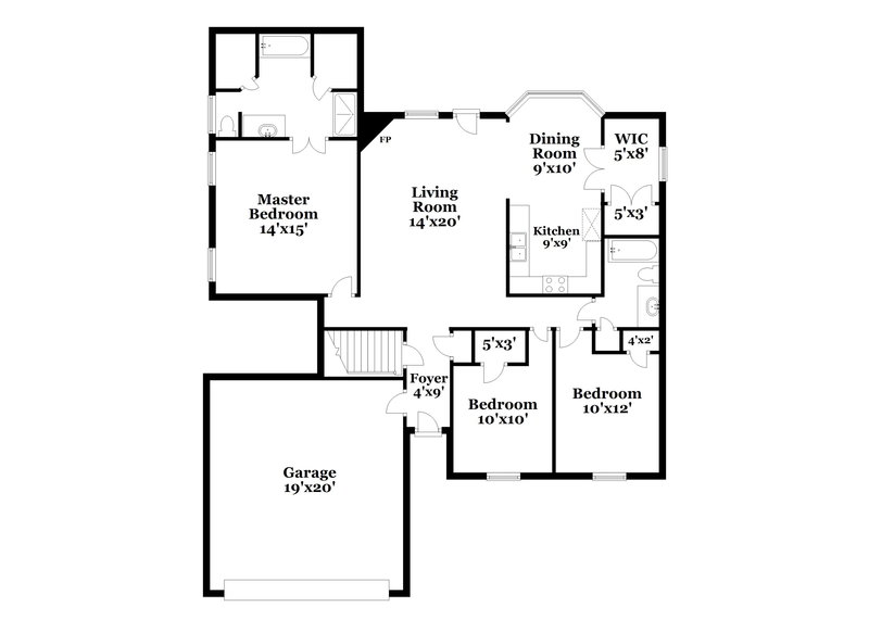 2,600/Mo, 1128 Fredrick Dr Southaven, MS 38671 Floor Plan View
