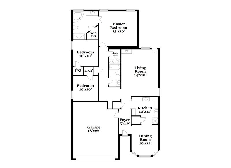 1,620/Mo, 8248 Clubview Dr Olive Branch, MS 38654 Floor Plan View