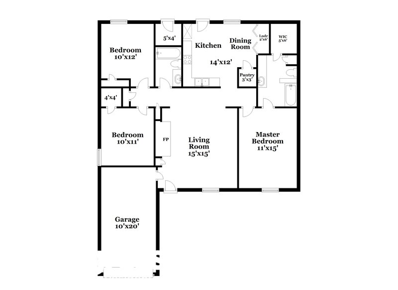 2,440/Mo, 6781 College Park Cv Olive Branch, MS 38654 Floor Plan View