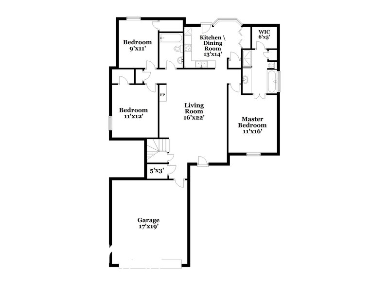 2,020/Mo, 9898 Stage Run Dr Olive Branch, MS 38654 Floor Plan View