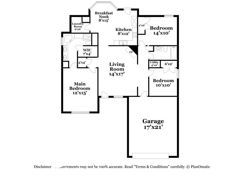 1,580/Mo, 3862 Conrail Cir Horn Lake, MS 38637 Floor Plan View