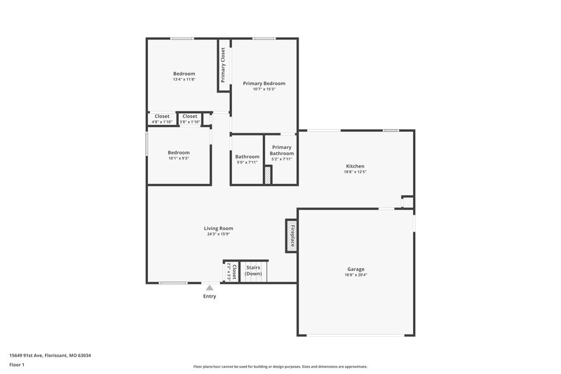 2,145/Mo, 15649 91st Ave Florissant, MO 63034 Floor Plan View