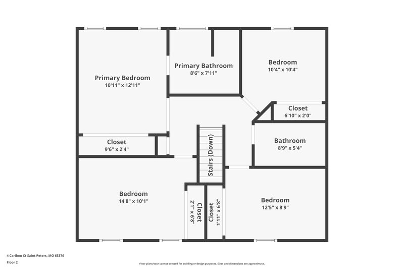 2,030/Mo, 4 Caribou Ct Saint Peters, MO 63376 Floor Plan View 2
