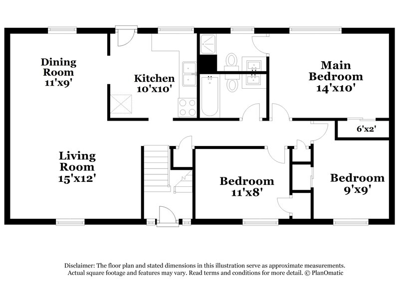 1,750/Mo, 2328 Bensonhurst Dr Florissant, MO 63031 Floor Plan View 2
