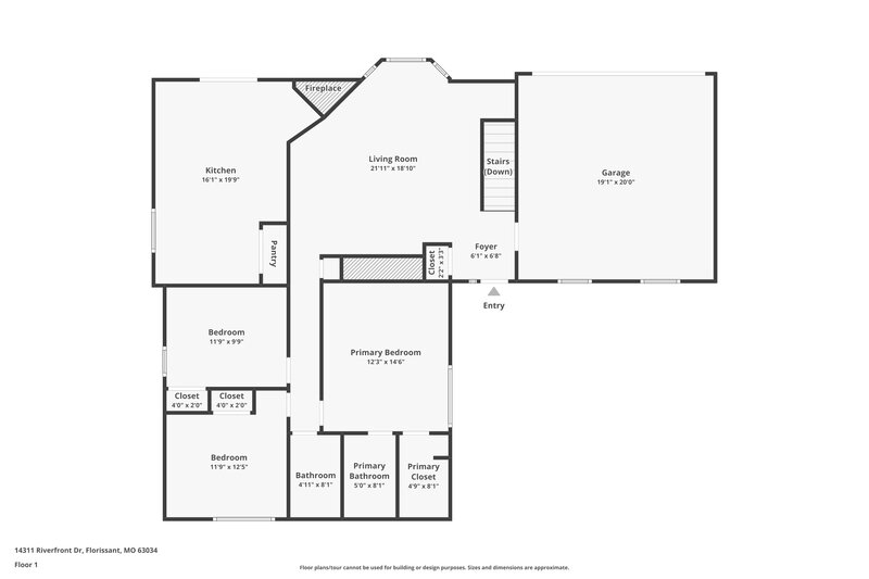 1,945/Mo, 14311 Riverfront Dr Florissant, MO 63034 Floor Plan View