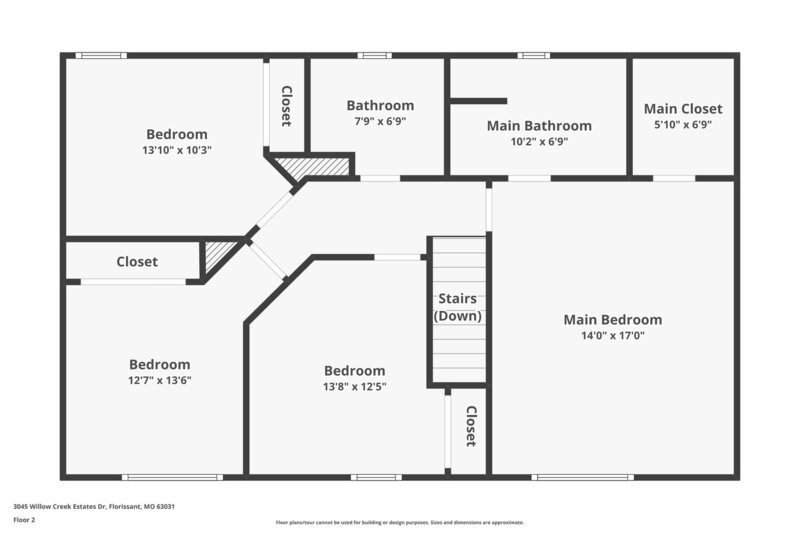 2,585/Mo, 3045 Willow Creek Estates Dr Florissant, MO 63031 Floorplan View 2