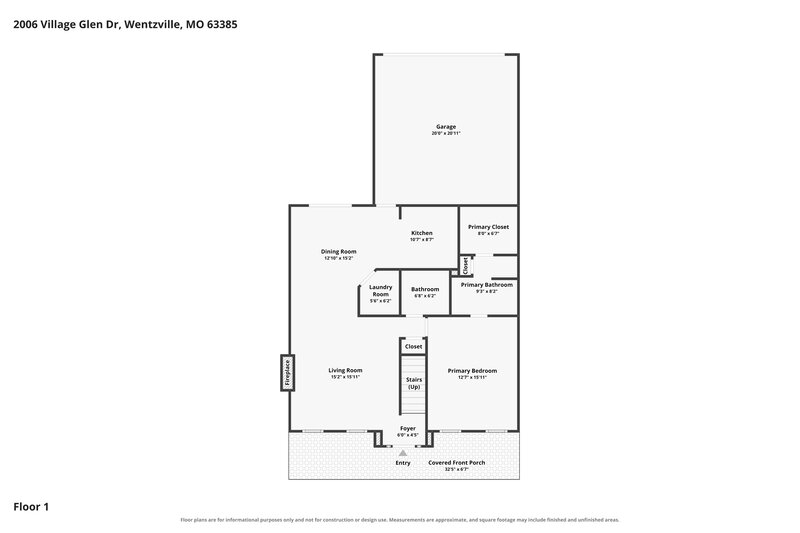 2,655/Mo, 2006 Village Glen Dr Wentzville, MO 63385 Floor Plan View
