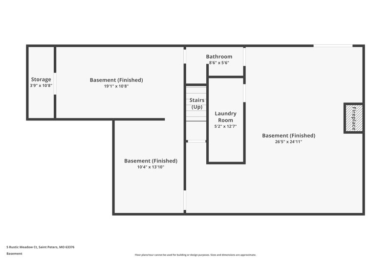 1,900/Mo, 5 Rustic Meadow Ct Saint Peters, MO 63376 Floor Plan View