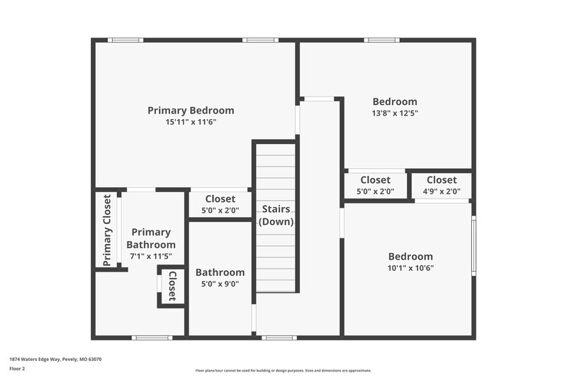 1,885/Mo, 1874 Waters Edge Way Pevely, MO 63070 Floor Plan View 3