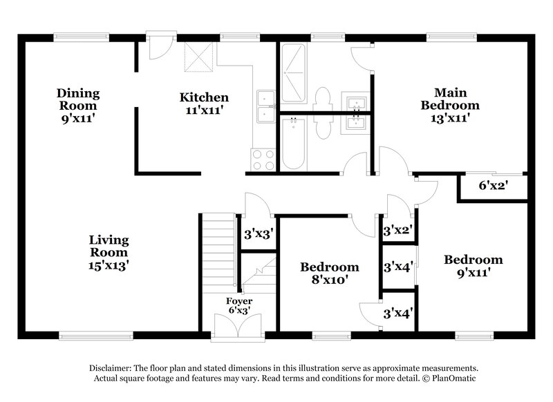 1,735/Mo, 3843 Duchess Dr Saint Charles, MO 63304 Floor Plan View