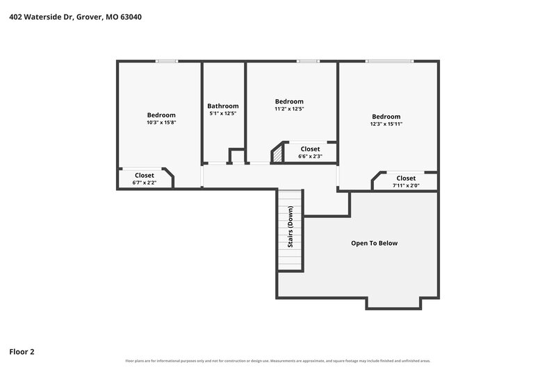 2,440/Mo, 402 Waterside Dr Grover, MO 63040 Floor Plan View 3