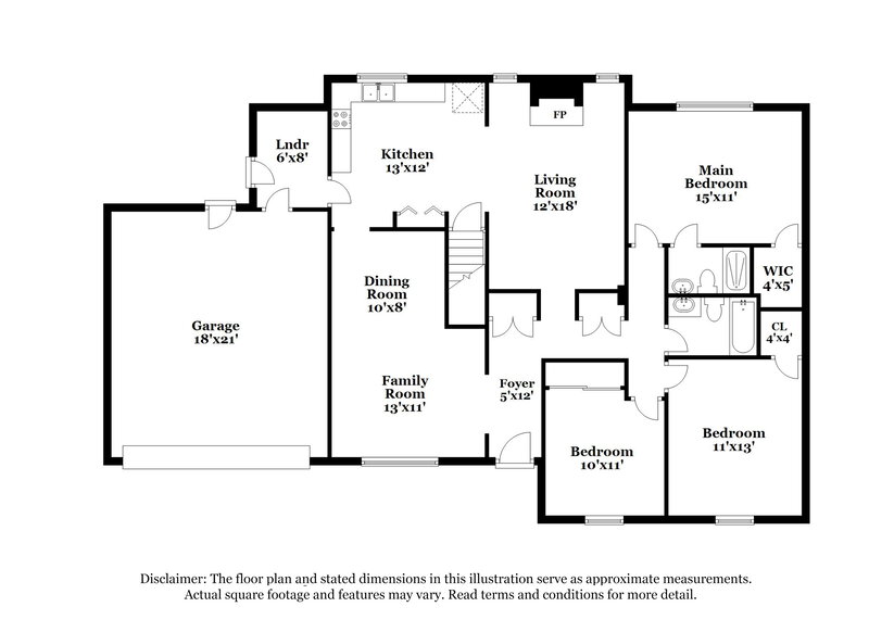 2,015/Mo, 6847 Champaigne Dr Florissant, MO 63033 Floor Plan View