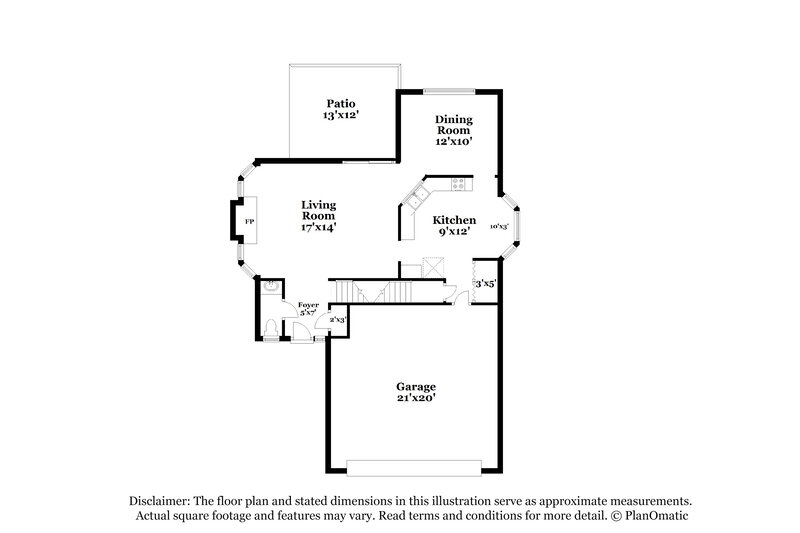 1,890/Mo, 14480 Williamsburg Manor Dr Florissant, MO 63034 Floor Plan View 2