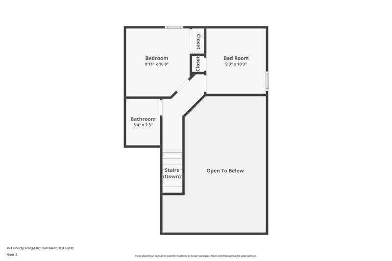 1,750/Mo, 753 Liberty Village Dr Florissant, MO 63031 Floorplan View 2