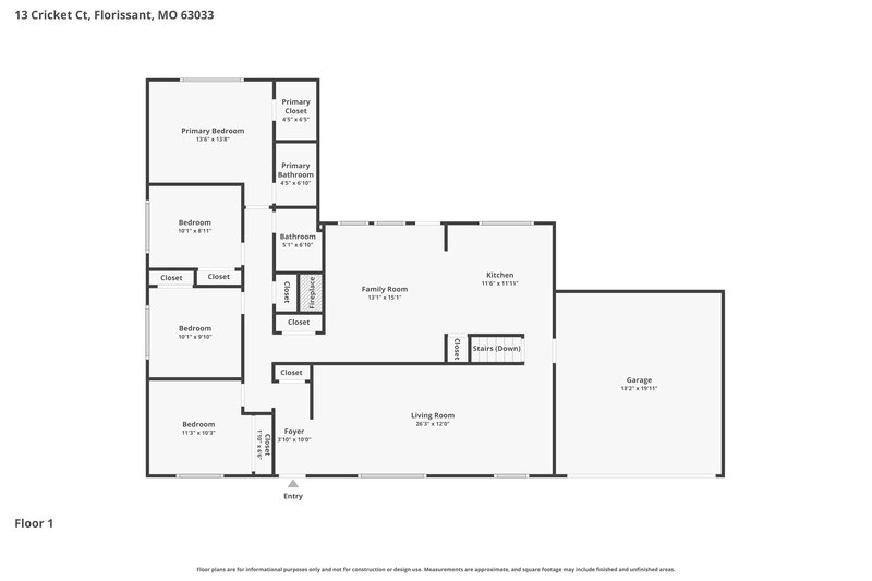 2,695/Mo, 13 Cricket Ct Florissant, MO 63033 Floor Plan View 2