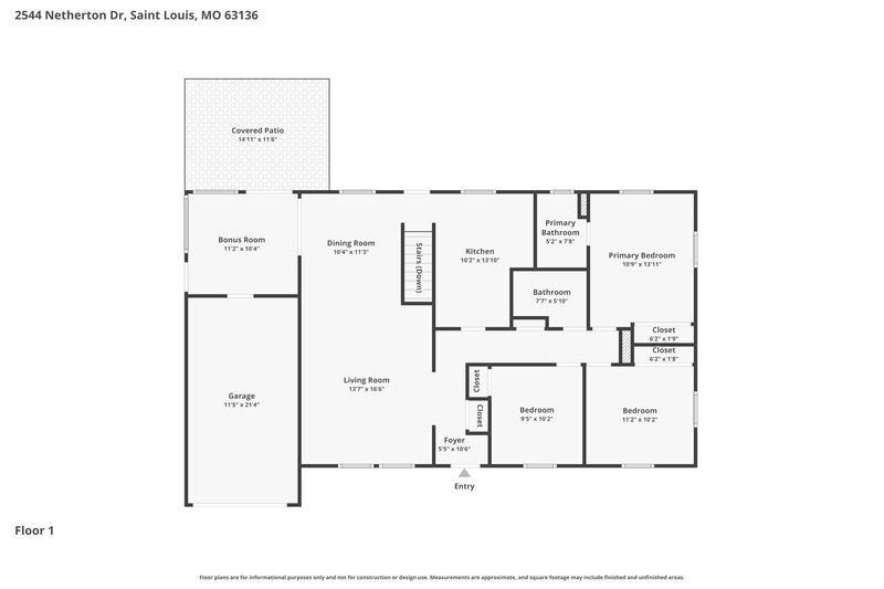 0/Mo, 2544 Netherton Dr St. Louis, MO 63136 Floor Plan View 2