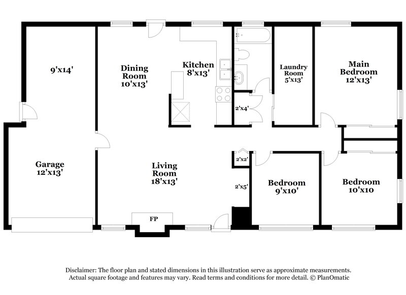 1,220/Mo, 850 Pebble Ln Florissant, MO 63033 Floor Plan View