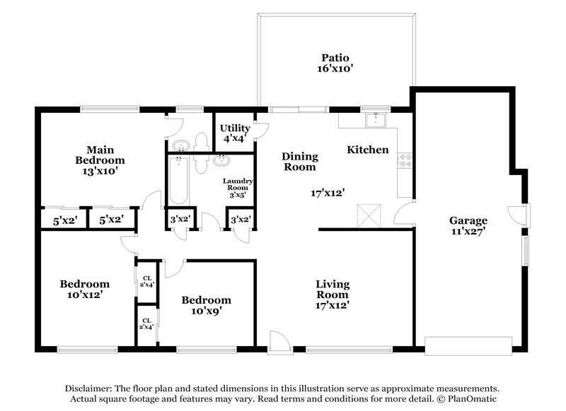 1,390/Mo, 2245 Oriole Dr Florissant, MO 63033 Floor Plan View