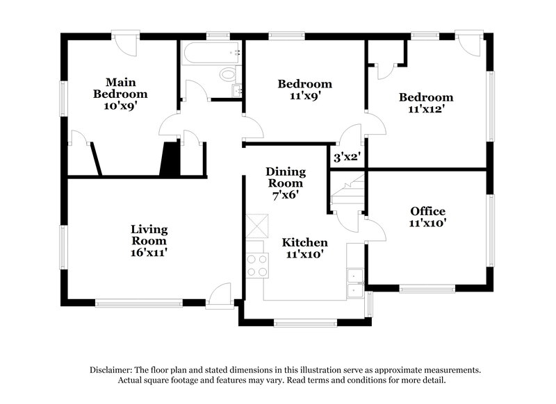 1,395/Mo, 7520 Eunice Ave St. Louis, MO 63136 Floorplan View