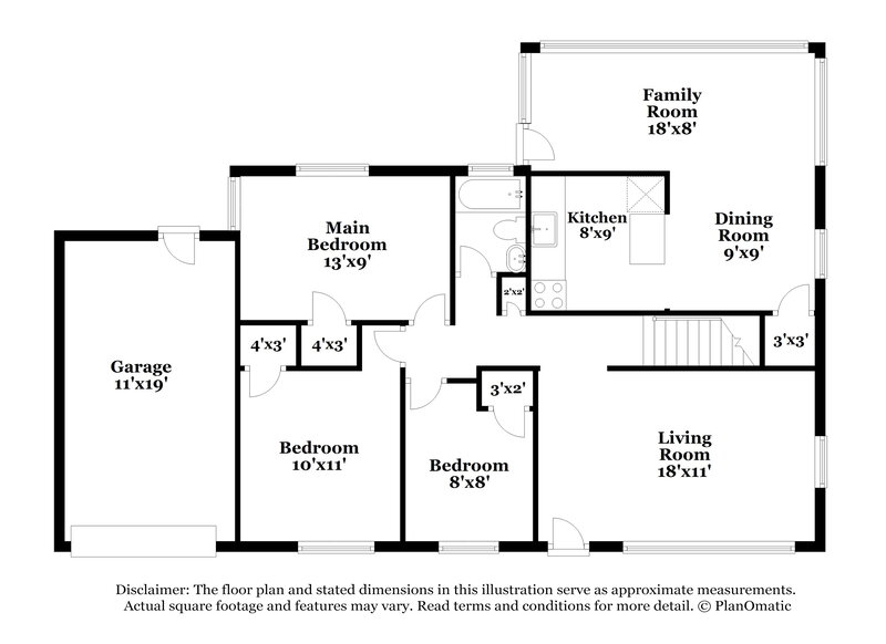 1,315/Mo, 1413 Corinth Dr St. Louis, MO 63137 Floorplan View