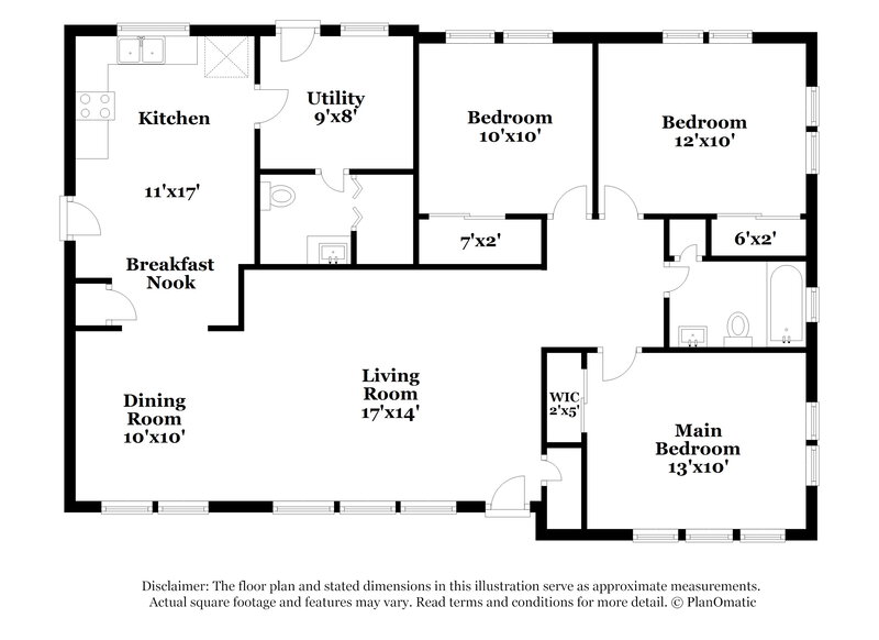 1,695/Mo, 1545 Washington St Florissant, MO 63033 Floor Plan View