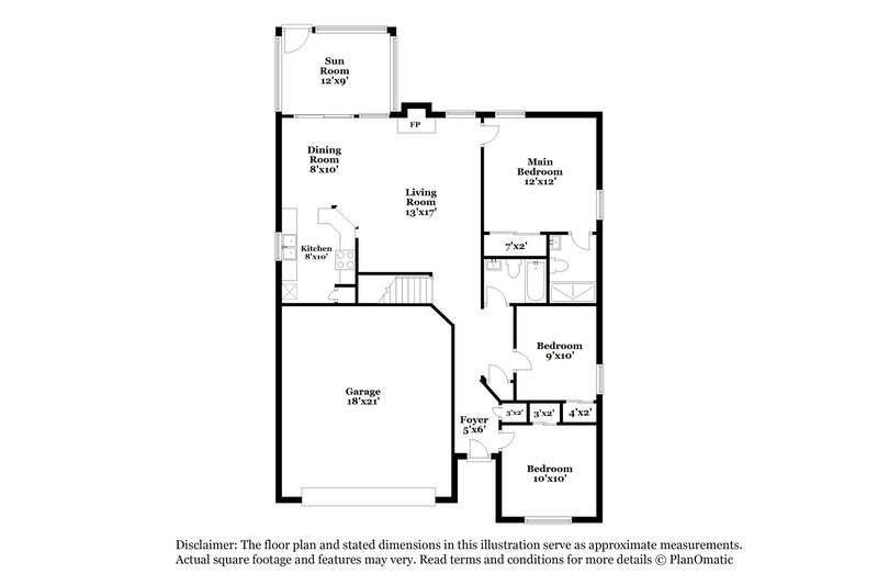 1,520/Mo, 12827 High Crest Street Florissant, MO 63033 Floor Plan View