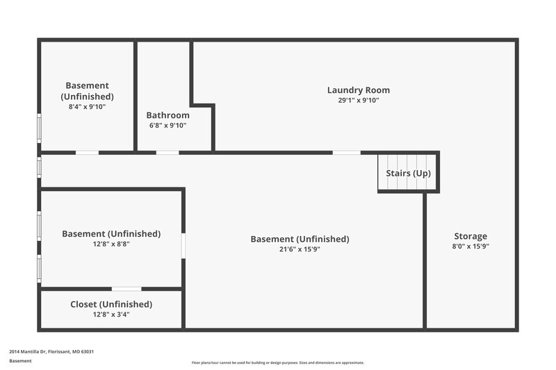 1,710/Mo, 2014 Mantilla Dr Florissant, MO 63031 Floor Plan View