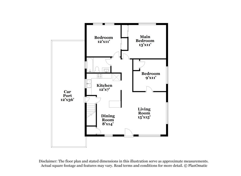 1,400/Mo, 2120 Flamingo Dr Florissant, MO 63031 Floor Plan View 2