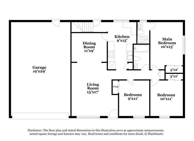 1,825/Mo, 11166 Prentice Dr St. Louis, MO 63136 Floorplan View
