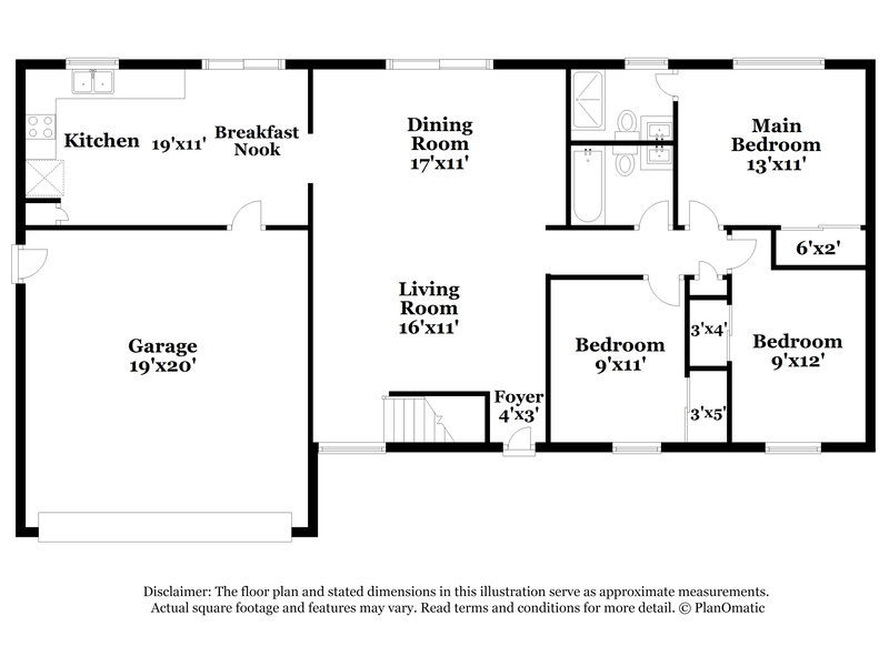 1,575/Mo, 3035 Oriental Dr Florissant, MO 63031 Floor Plan View