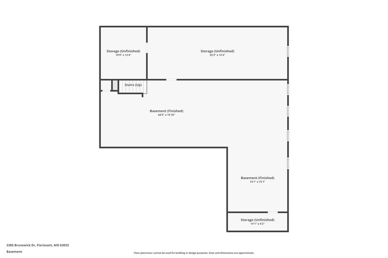 1,875/Mo, 3385 Brunswick Dr Florissant, MO 63033 Floor Plan View