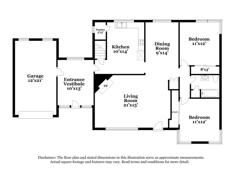 1,675/Mo, 605 Plantmore Dr St. Louis, MO 63135 Floor Plan View 2