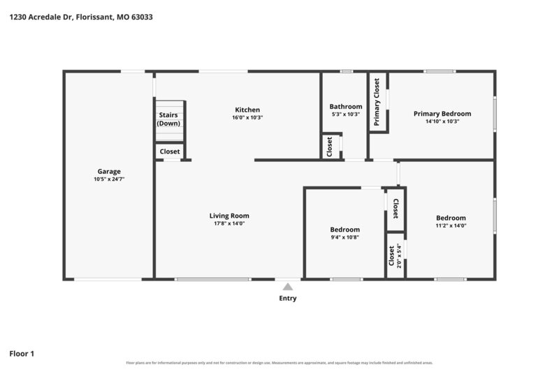 0/Mo, 1230 Acredale Dr Florissant, MO 63033 Floorplan View