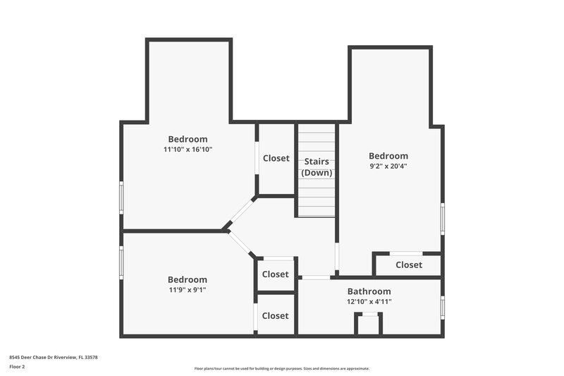 2,260/Mo, 8545 Deer Chase Dr Riverview, FL 33578 Floor Plan View 2