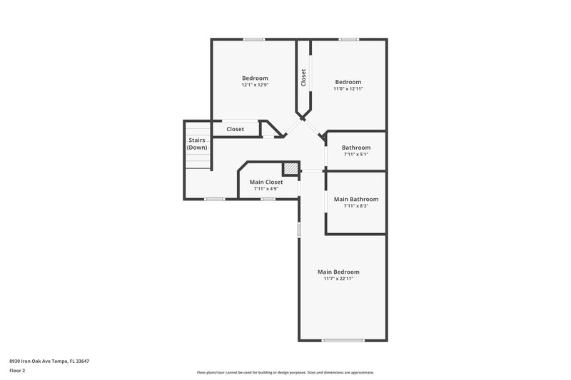 1,955/Mo, 8930 Iron Oak Ave Tampa, FL 33647 Floor Plan View 2