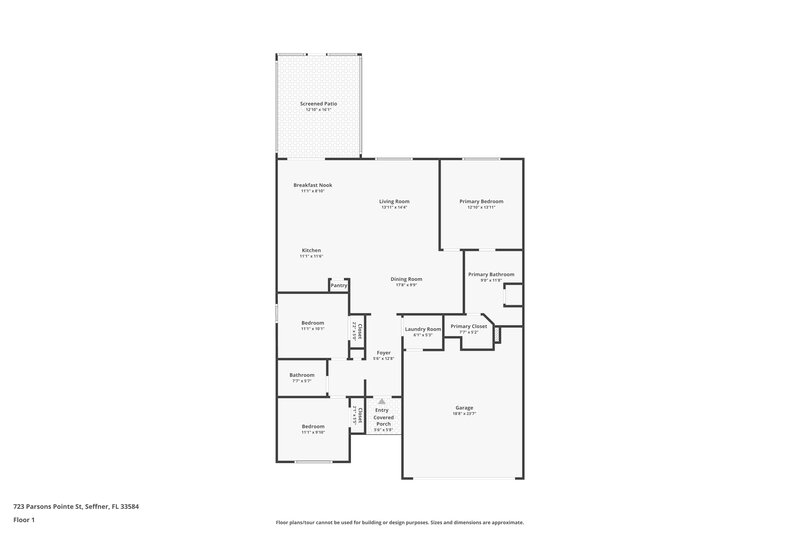 2,140/Mo, 723 Parsons Pointe St Seffner, FL 33584 Floor Plan View