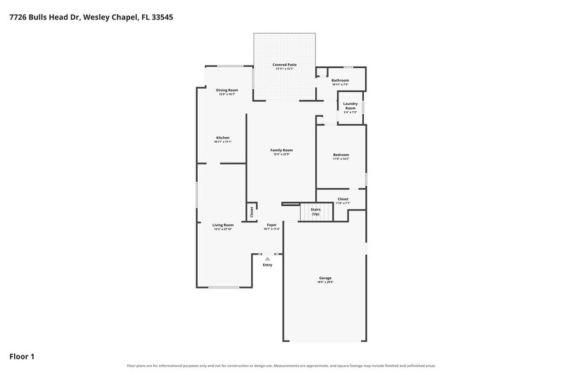 2,810/Mo, 7726 Bulls Head Dr Wesley Chapel, FL 33545 Floor Plan View