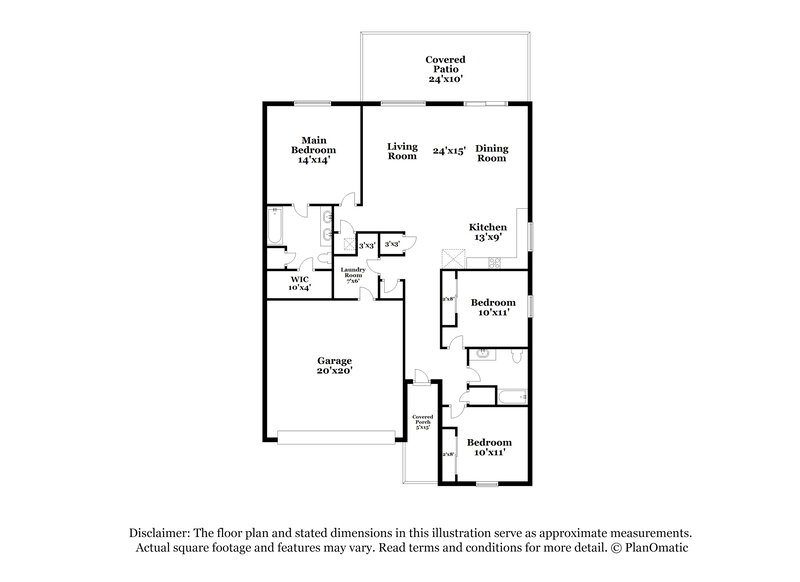 1,915/Mo, 7417 Ibis Dr Lakeland, FL 33810 Floor Plan View