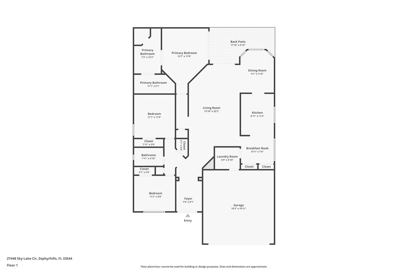 3,530/Mo, 27448 Sky Lake Cir Wesley Chapel, FL 33544 Floor Plan View