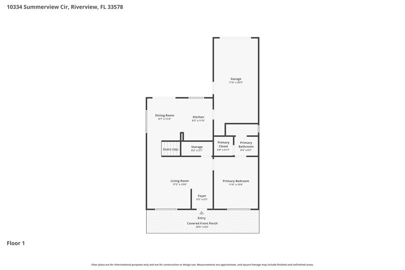 1,905/Mo, 10334 Summerview Cir Riverview, FL 33578 Floorplan View