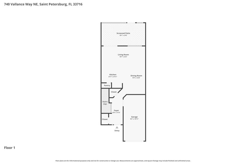 2,455/Mo, 740 Vallance Way NE Saint Petersburg, FL 33716 Floor Plan View