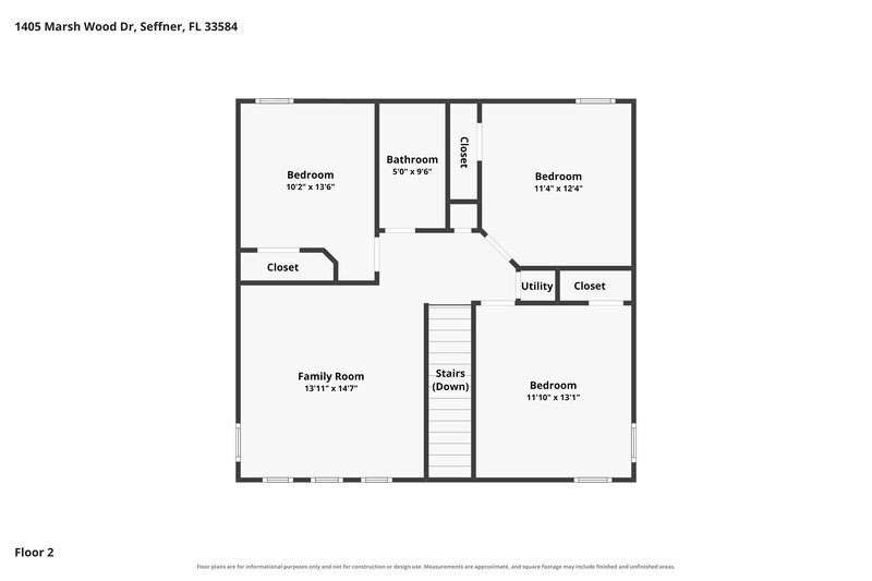 2,290/Mo, 1405 Marsh Wood Dr Seffner, FL 33584 Floor Plan View 2