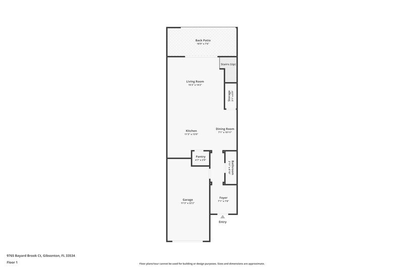 2,050/Mo, 9765 Bayard Brook Ct Gibsonton, FL 33534 Floor Plan View 2