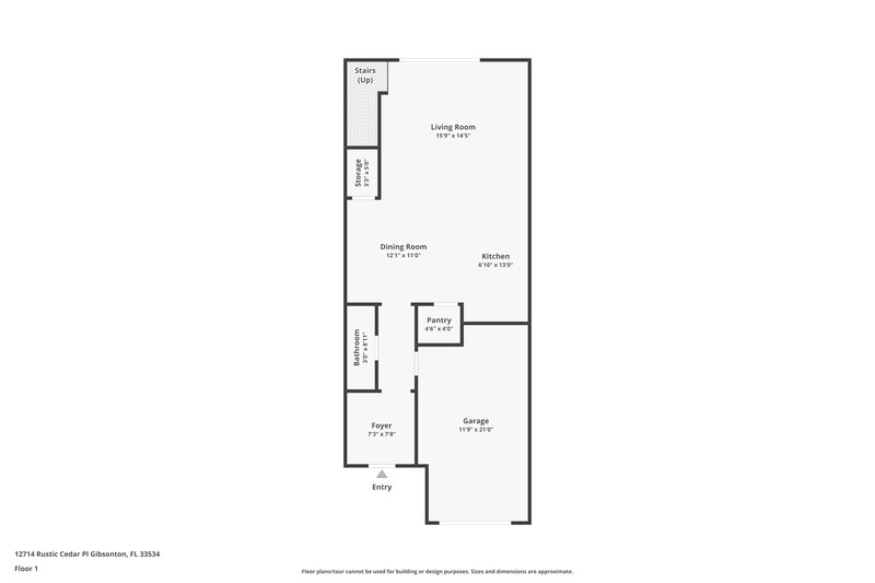 2,180/Mo, 12714 Rustic Cedar Pl Gibsonton, FL 33534 Floor Plan View 2