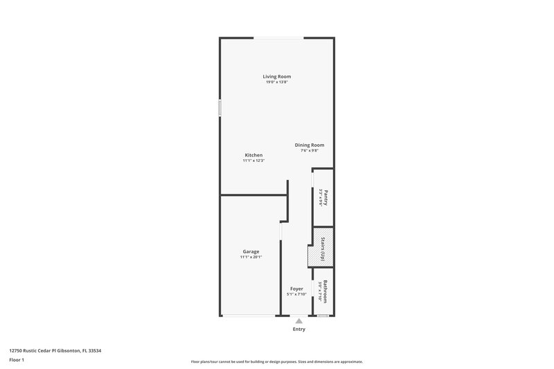 2,370/Mo, 12750 Rustic Cedar Pl Gibsonton, FL 33534 Floor Plan View