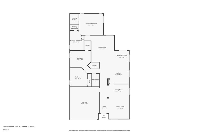 2,335/Mo, 5660 Paddock Trail Dr Tampa, FL 33624 Floor Plan View
